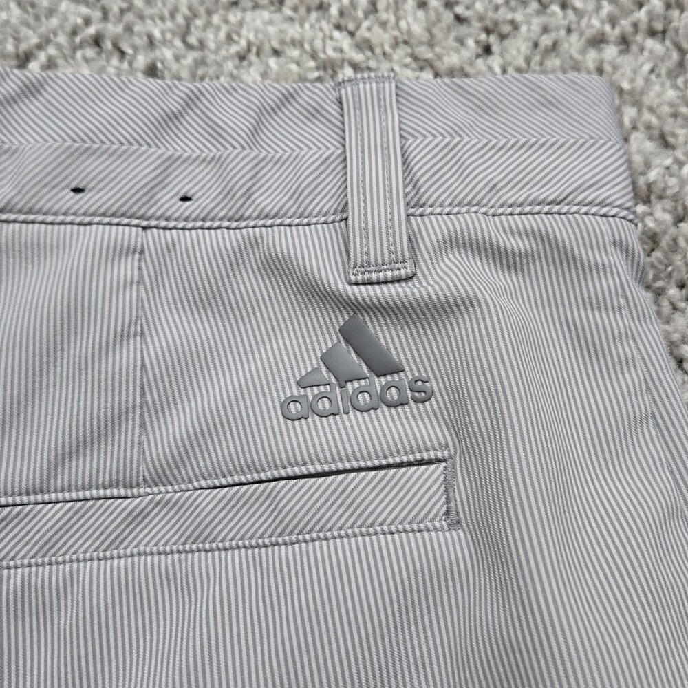 Adidas 365 Pinstripe Performance Shorts Men Grip Waist Golf Athleisure 34 - Picture 6 of 7